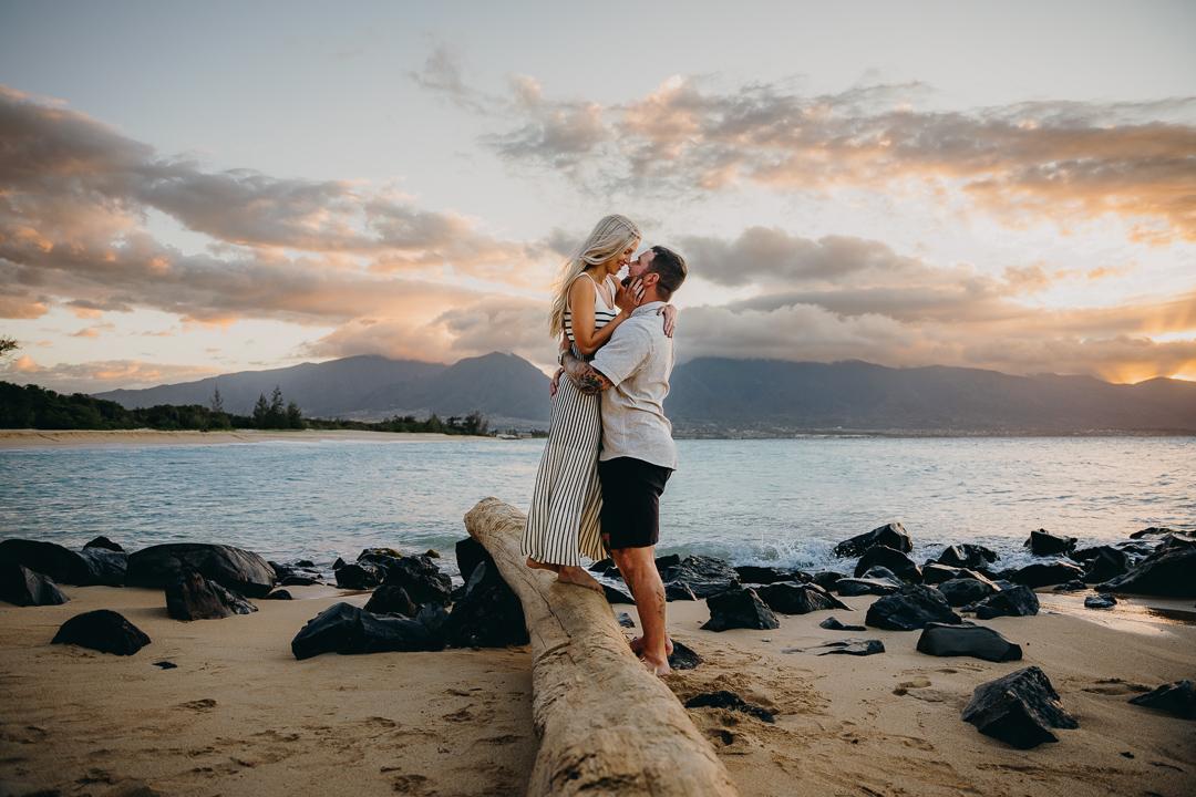 A Surprise Proposal Photoshoot at Kanaha Beach, Maui: Austin & Ashley's Love Story