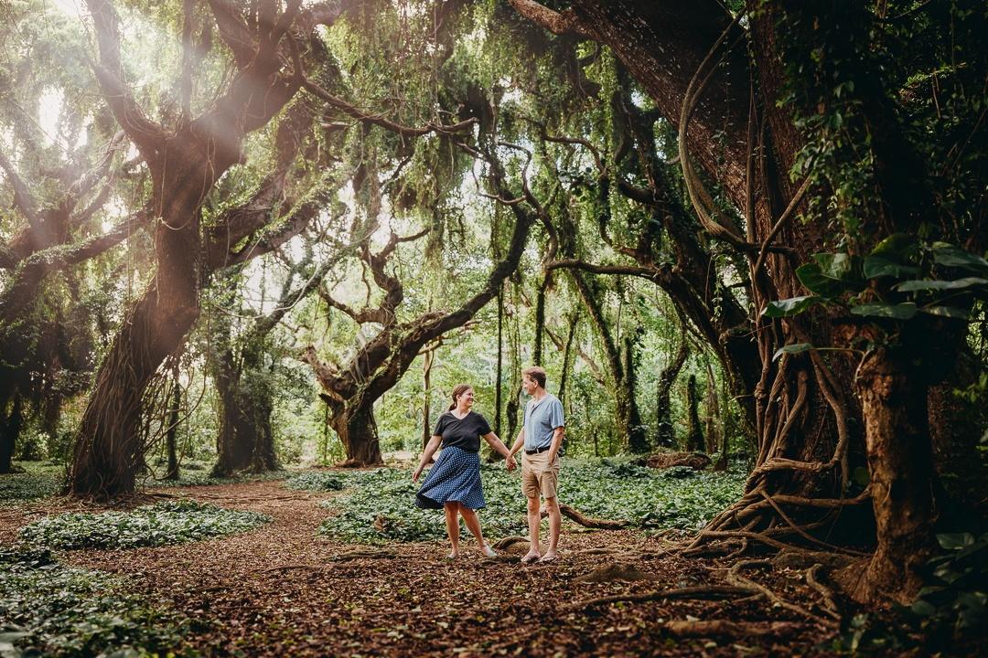 Nature, Love & Connection: Soulful Couples Session in Maui’s Lush Forests